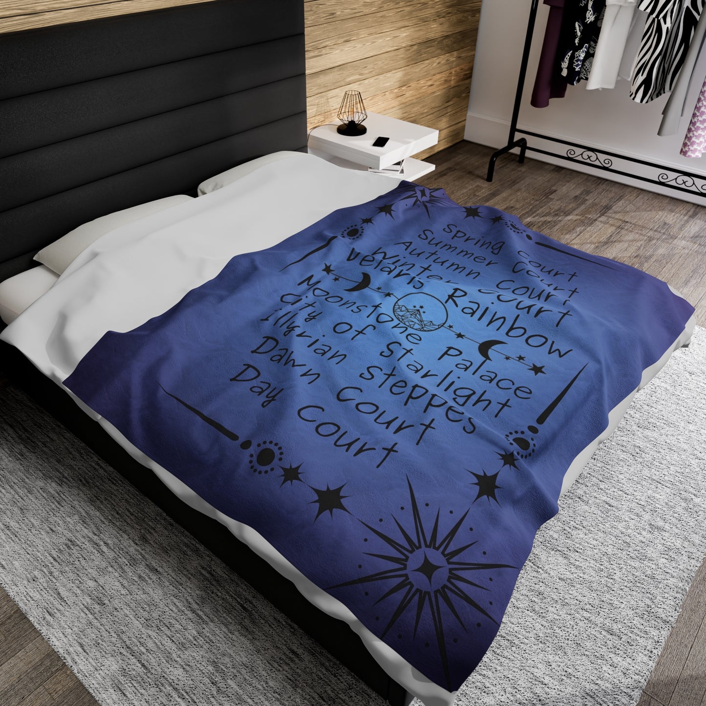 Velveteen Plush Blanket | Acotar Bat Boys Characters | Booktok Merch| Bookish Gift for Fantasy Lovers