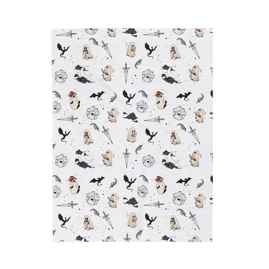 Fourth Wing Blanket Fourth Wing Gift for Her | Checkerboard Bookish Fleece Throw Blanket | Iron Flame Gifts | Bookstagram Merch
