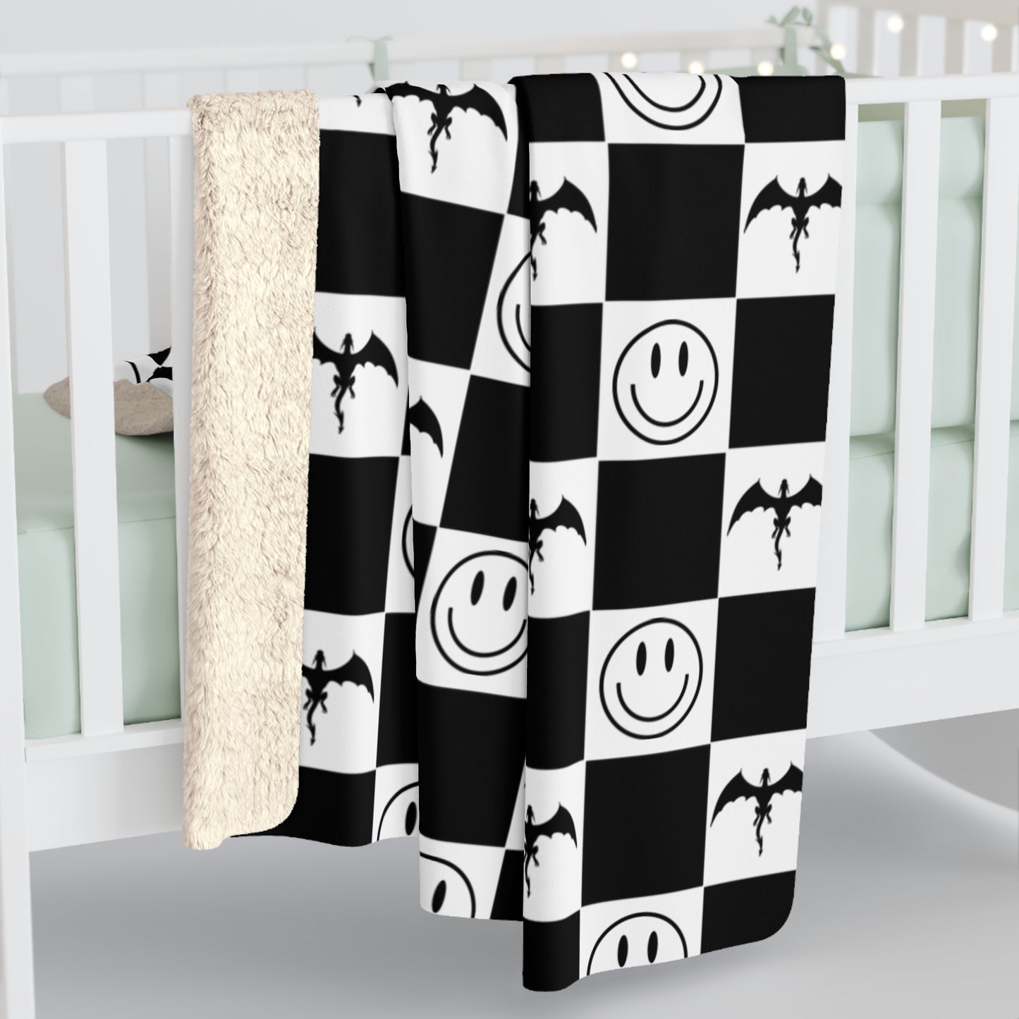 Copy of Fourth Wing Blanket, Sherpa Fleece Blanket, Fourth Wing Gift for her, Daughter who Reads, Wife who Reads Romantasy