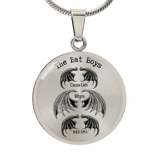 Acotar Necklace Booktok Bat Boys Jewelry Feyre and Rhysand Romantic Necklace Personalized Acotar Gifts