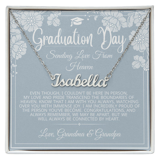 love from heaven name necklace for graduation