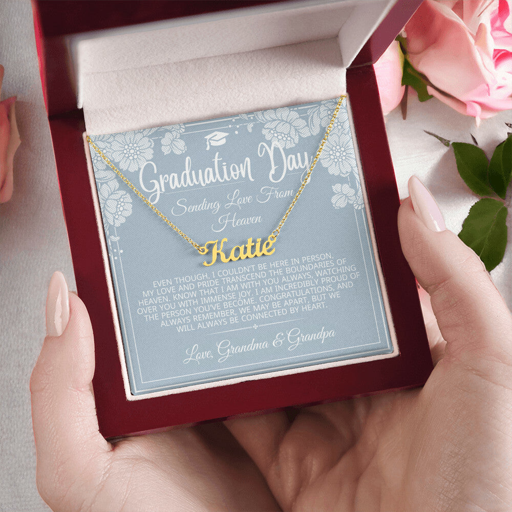 love from heaven name necklace for graduation