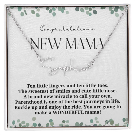 new mama eucalyptus name neckalce