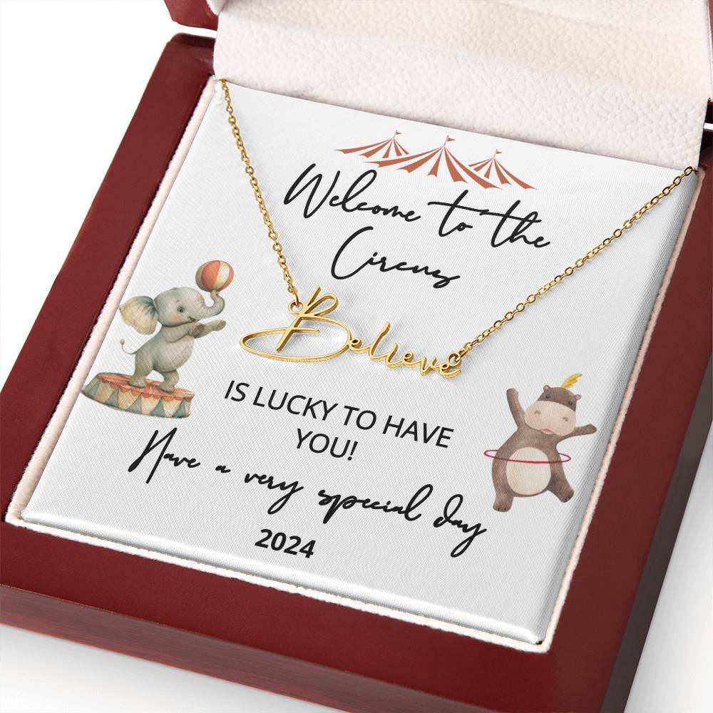 new baby name necklace