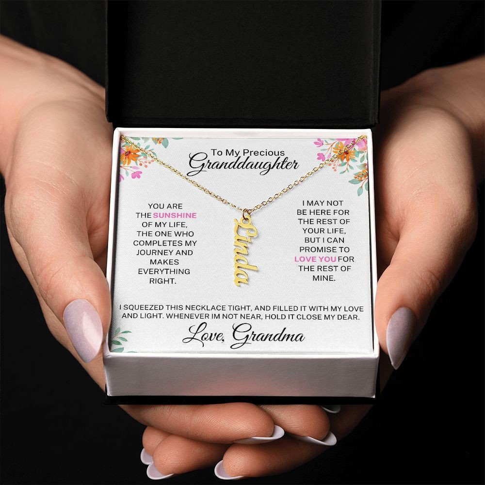 Personalized Name Necklace, Graduation Goft for Granddaughter, Birthday Goft for Granddaughter, Mothers Day Gift for Grannddaughter, Wedding