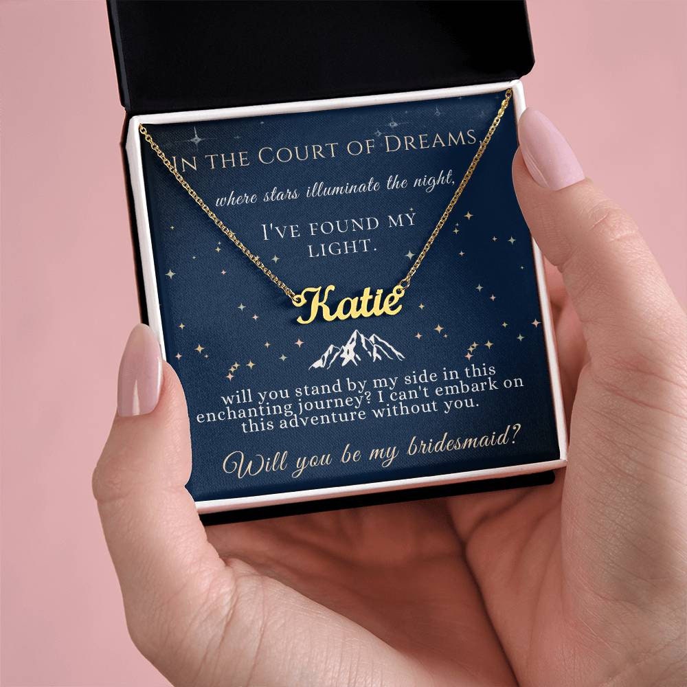 ACOTAR-Inspired Personalized Name Necklace | Bridesmaid Gift | Anniversary Memento | Birthday Surprise | Made in USA