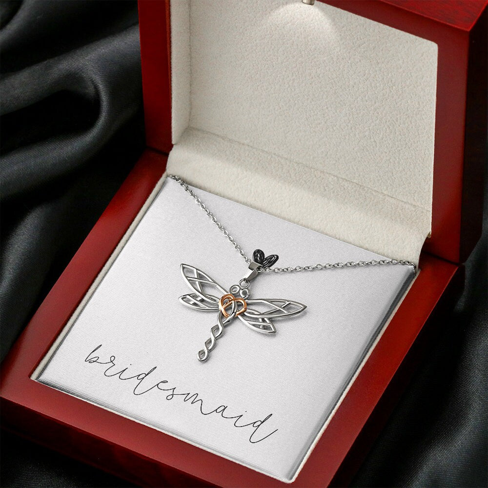 Celtic Knot Dragonfly Bridesmaid Necklace