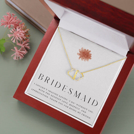 Solid Gold Bridesmaid Necklace
