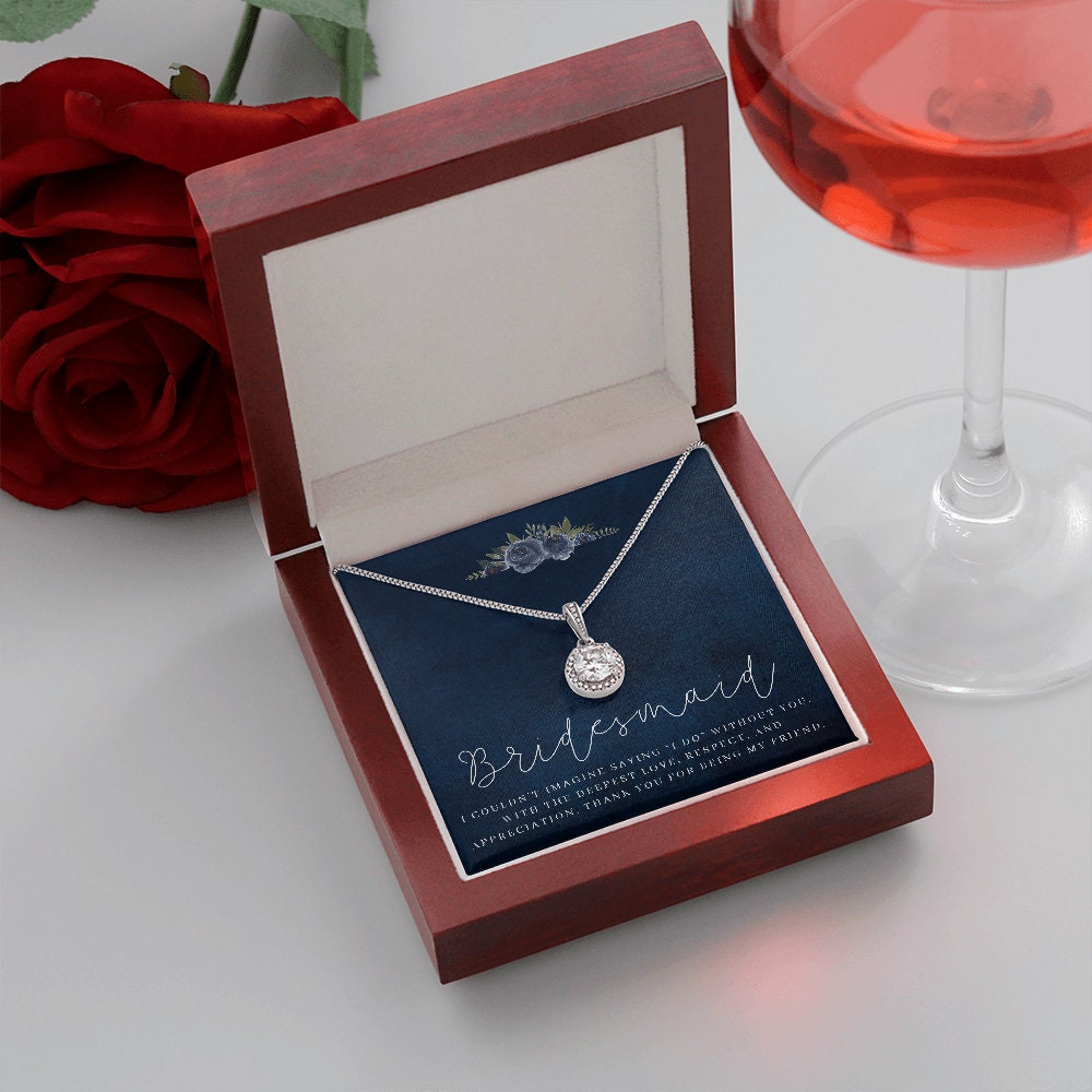 Navy Blue Bridesmaid Necklace