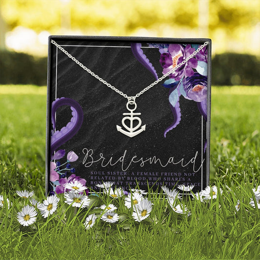 Ursula Styled Nautical Bridesmaid Anchor Necklace