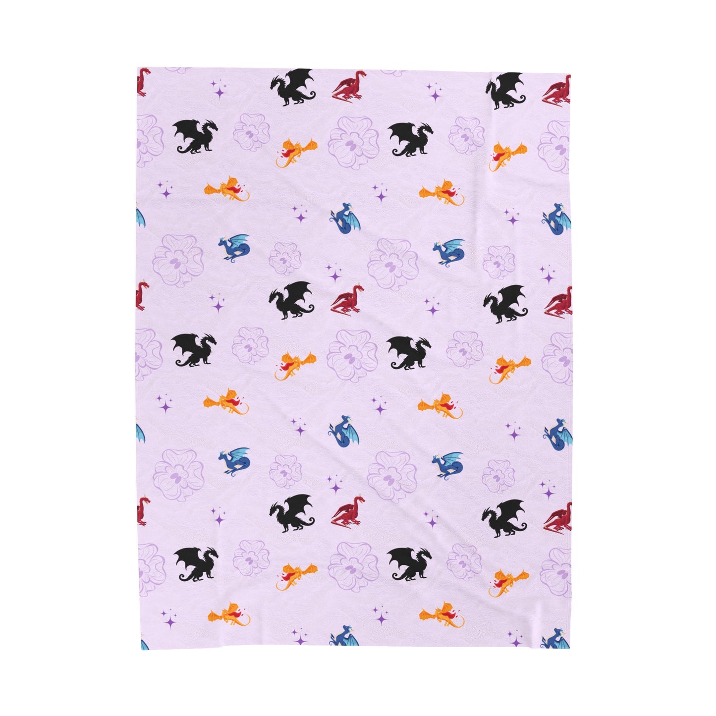 Violet Dragon Blanket Fourth Wing Gift for Her | Bookish Fleece Throw Blanket | Iron Flame Gifts | Bookstagram Merch