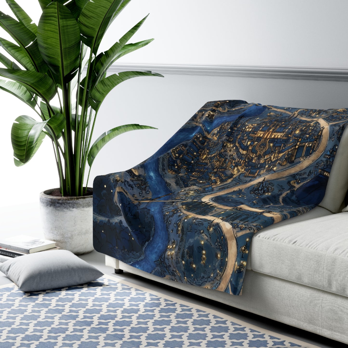 Sherpa Fleece Blanket, Cute Acotar Baby Blanket, Kids Halloween Blanket, Outdoorsy Mountain Bats, Celestial Moons, Boys Blue Fleece, Hygge