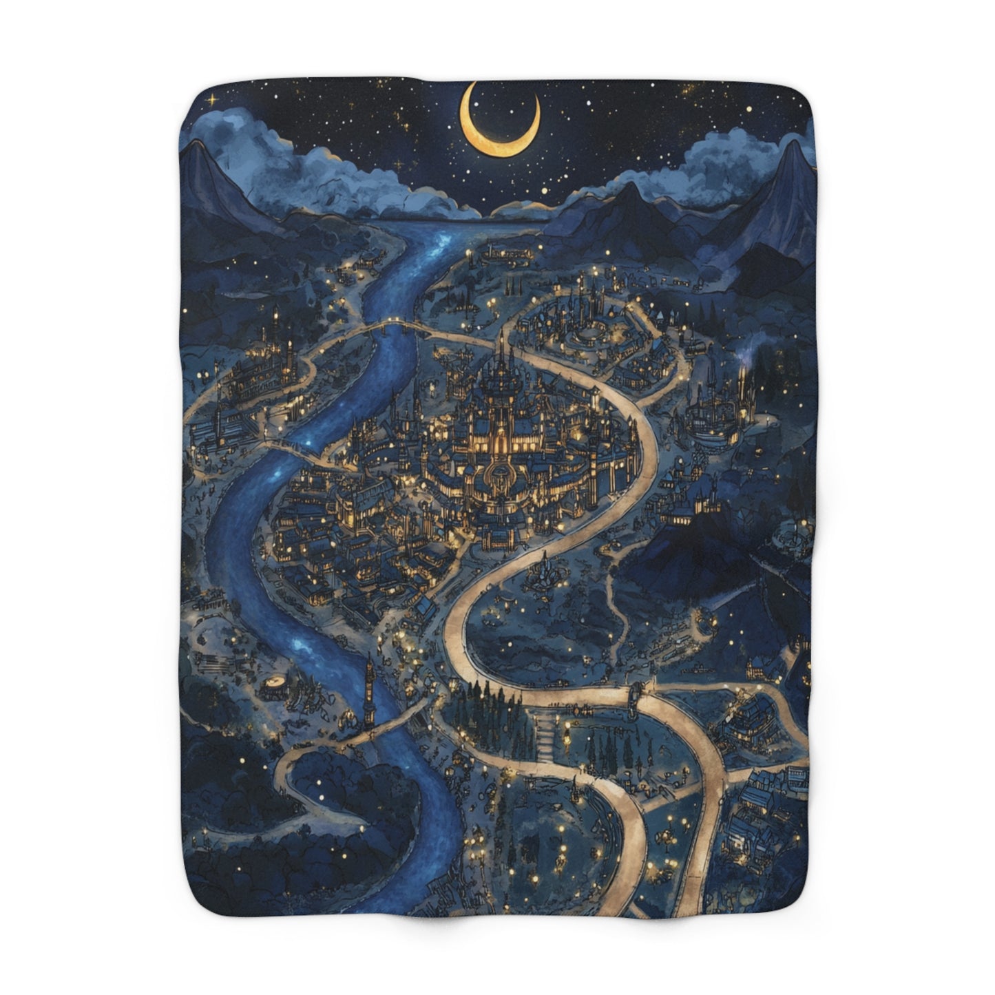 Sherpa Fleece Blanket, Cute Acotar Baby Blanket, Kids Halloween Blanket, Outdoorsy Mountain Bats, Celestial Moons, Boys Blue Fleece, Hygge