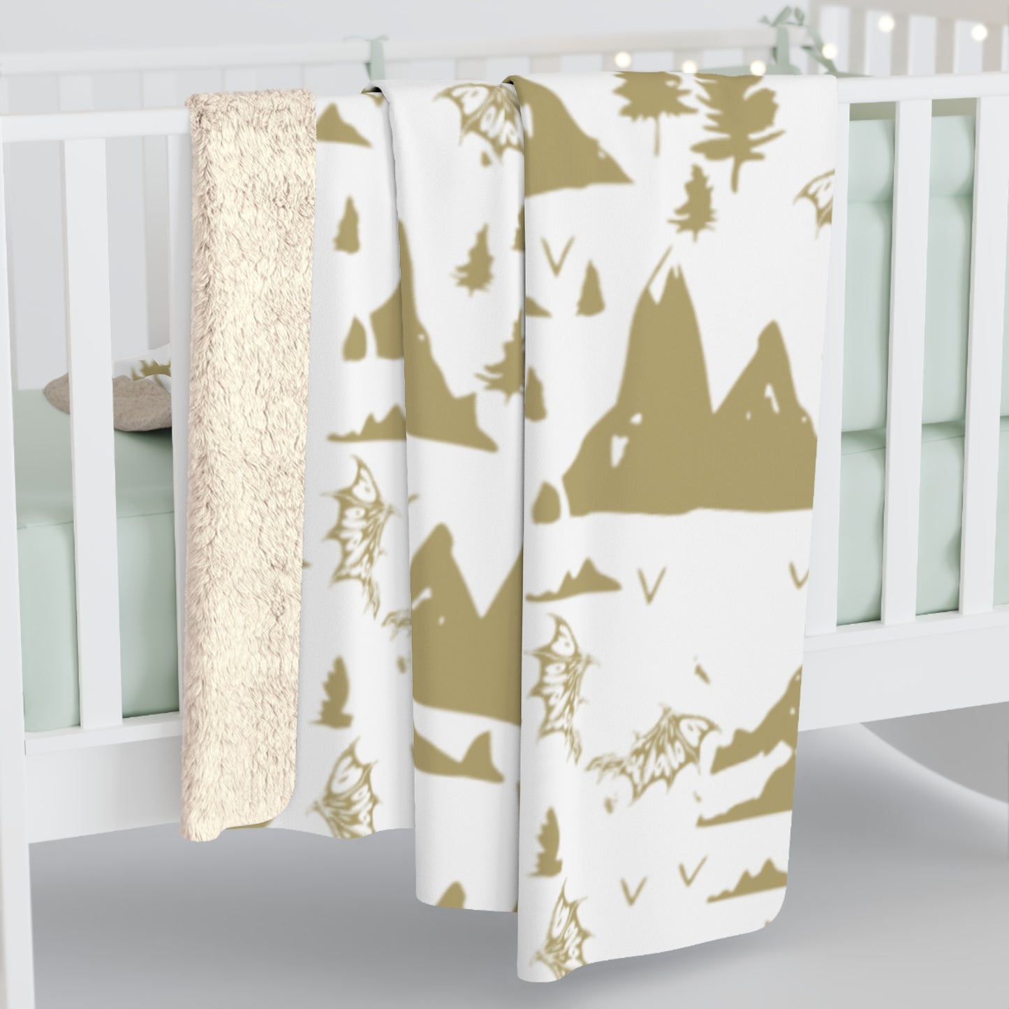 Cozy Acotar Sherpa Fleece Blanket, Crib Blanket Baby Shower Gift for Reader Romantasy Home Decor Celestial Bedding, Soft Plush Throw, Warm