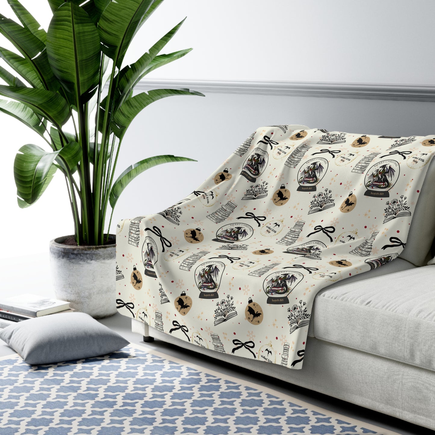 Fourth Wing Blanket, Sherpa Fleece Blanket, Fourth Wing Gift for her, Daughter who Reads, Wife who Reads Romantasy