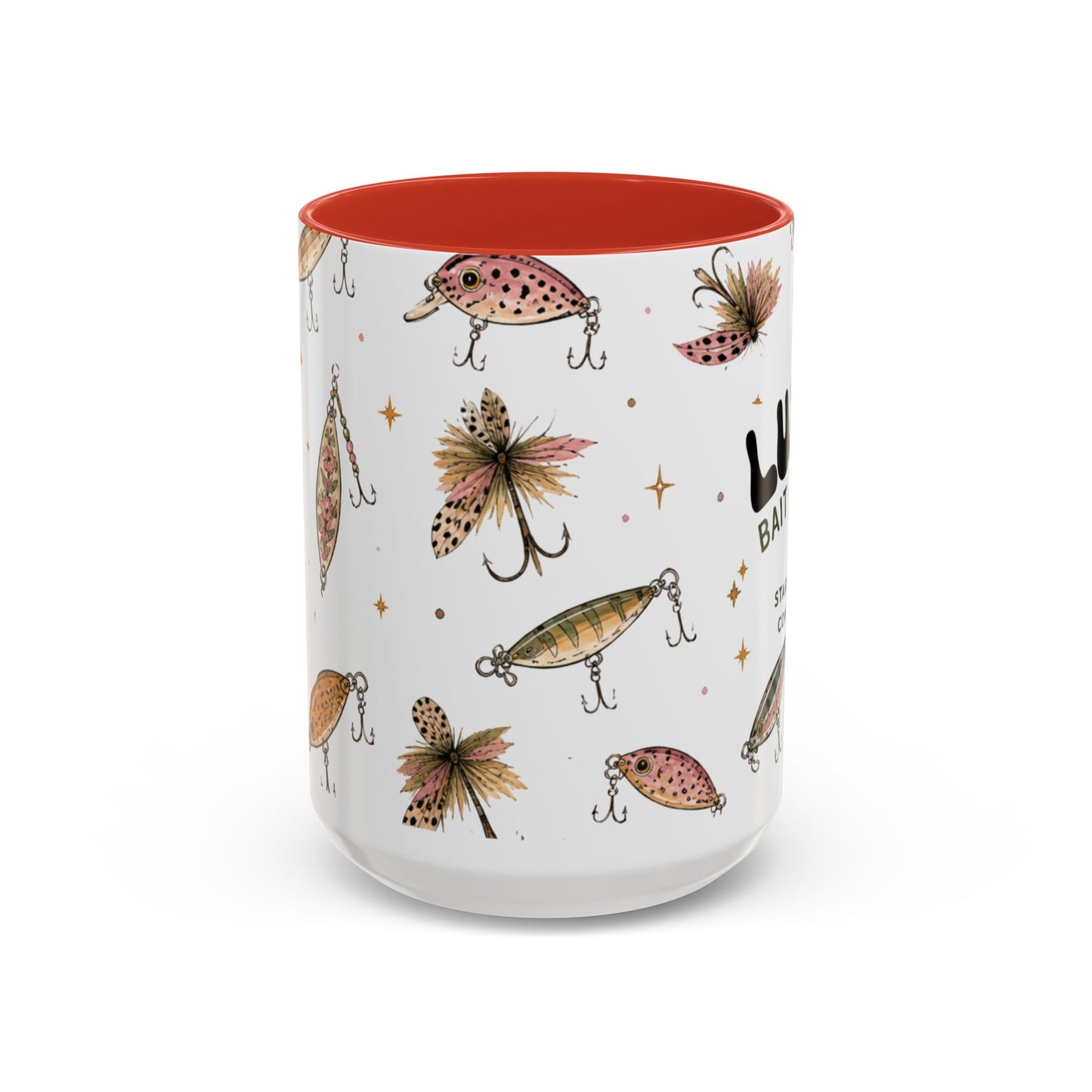 Luke’s Bait & Tackle Fishing Mug – Vintage Lure Coffee Cup (11/15oz)