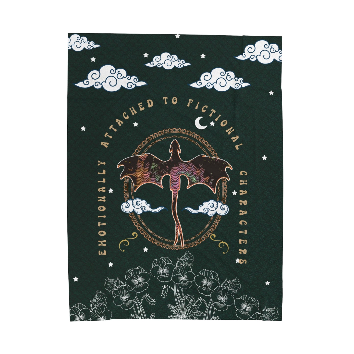 Fourth Wing inspired Blanket Bookish Gift for Her | Andarna Bookish Fleece Throw Blanket | Onyx Storm Inspired | Bookstagram Merch