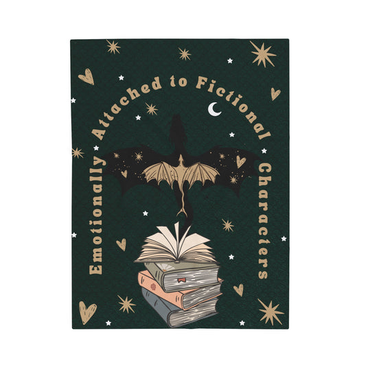 Fourth Wing Inspired Blanket Bookish Gift for Her Bookish Fleece Throw Blanket | Onyx Storm Inspired | Galentine Merch