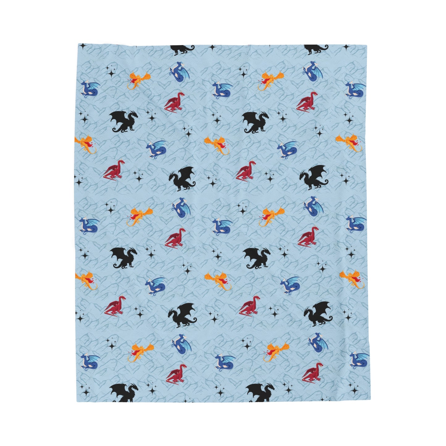 Blue Dragon Blanket Fourth Wing Gift for Her | Bookish Fleece Throw Blanket | Iron Flame Gifts | Bookstagram Merch