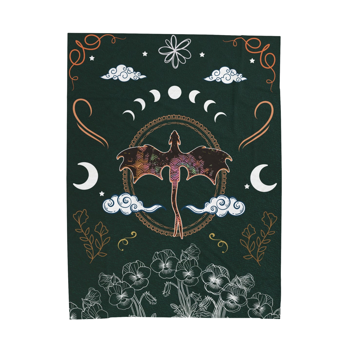 Fourth Wing inspired Blanket Bookish Gift for Her | Andarna Bookish Fleece Throw Blanket | Onyx Storm Inspired | Bookstagram Merch