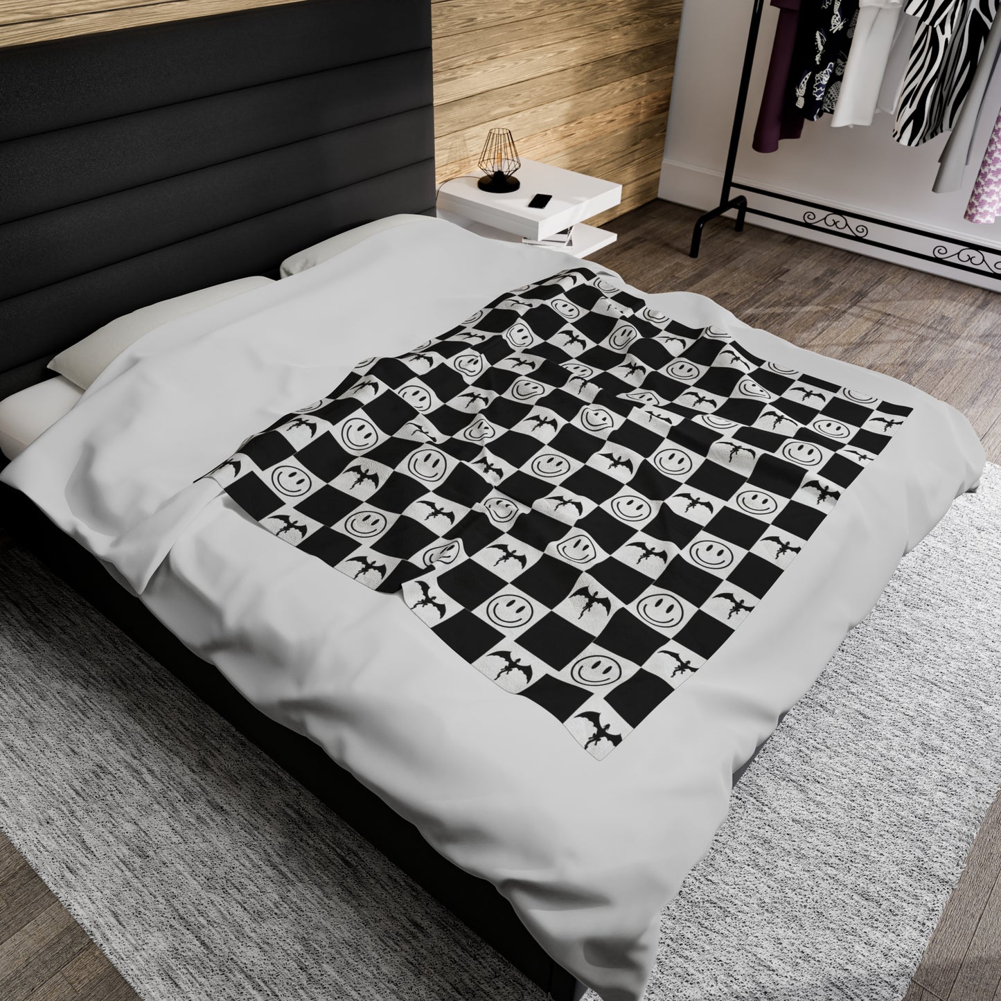 Fourth Wing Blanket Fourth Wing Gift for Her | Checkerboard Bookish Fleece Throw Blanket | Iron Flame Gifts | Bookstagram Merch
