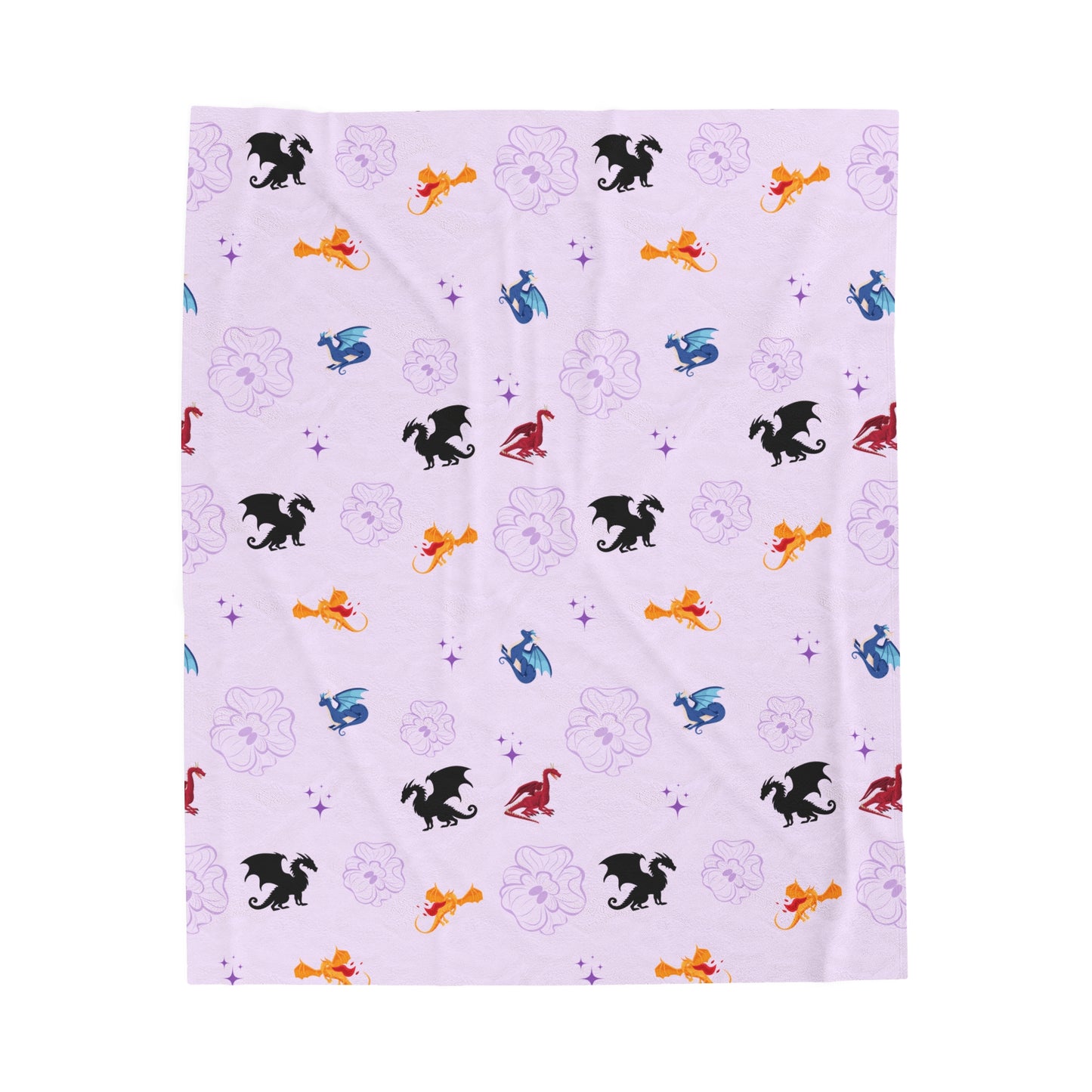 Violet Dragon Blanket Fourth Wing Gift for Her | Bookish Fleece Throw Blanket | Iron Flame Gifts | Bookstagram Merch