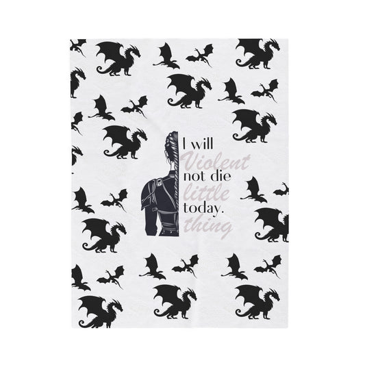Fourth Wing Inspired Blanket Fourth Wing Gift for Her | Checkerboard Bookish Fleece Throw Blanket | Iron Flame Gifts | Bookstagram Merch