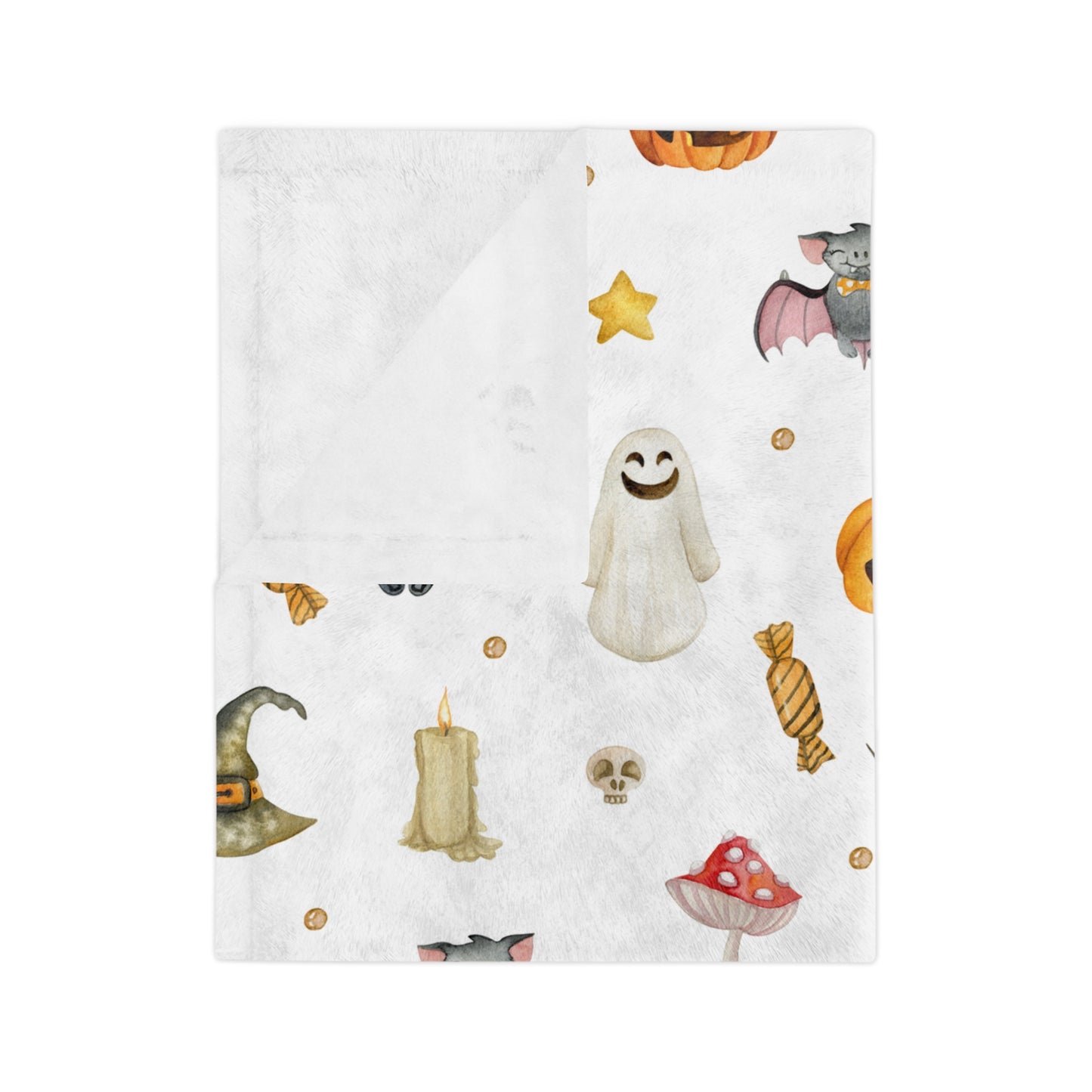 Adorable Witch Halloween Blanket, Velveteen Minky for Spooky Season, Girls Throw Blanket, Halloween Witch bat Blanket, Pink Halloween Baby