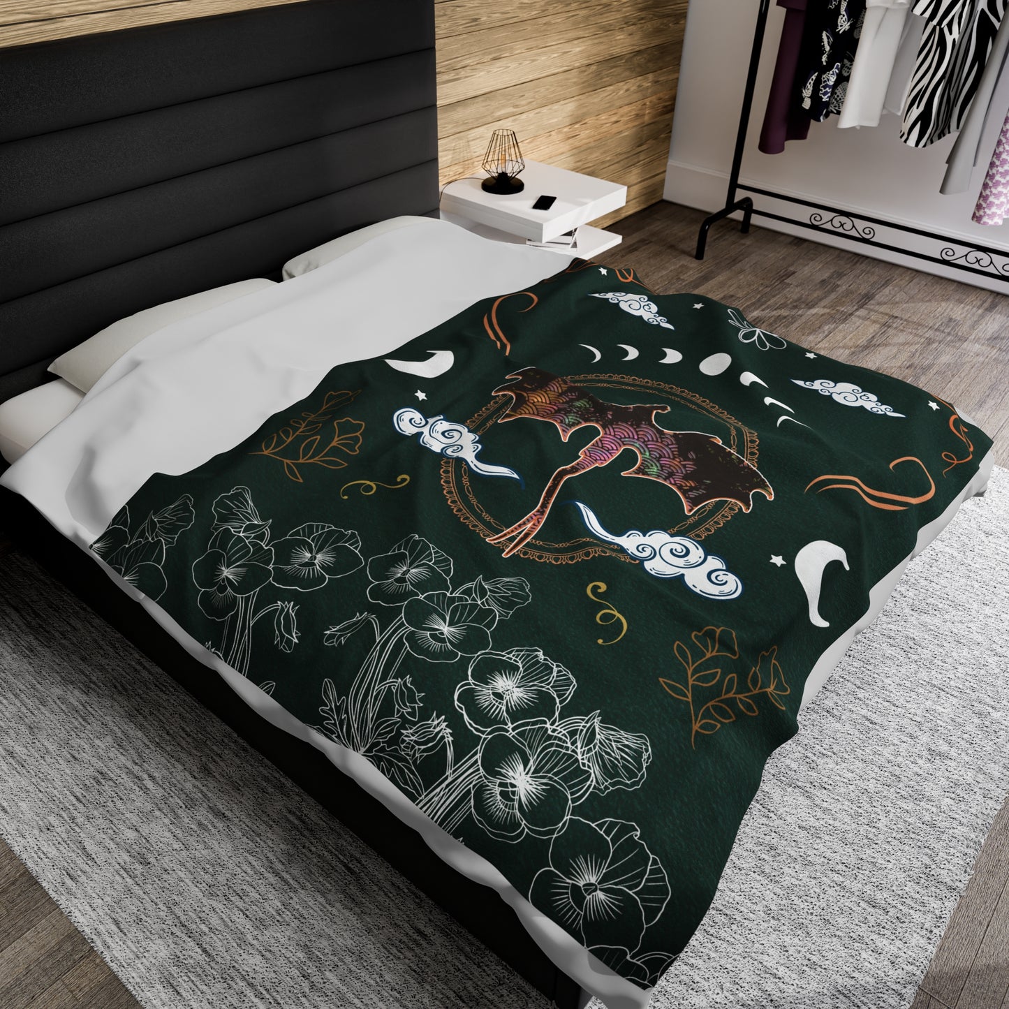 Fourth Wing inspired Blanket Bookish Gift for Her | Andarna Bookish Fleece Throw Blanket | Onyx Storm Inspired | Bookstagram Merch