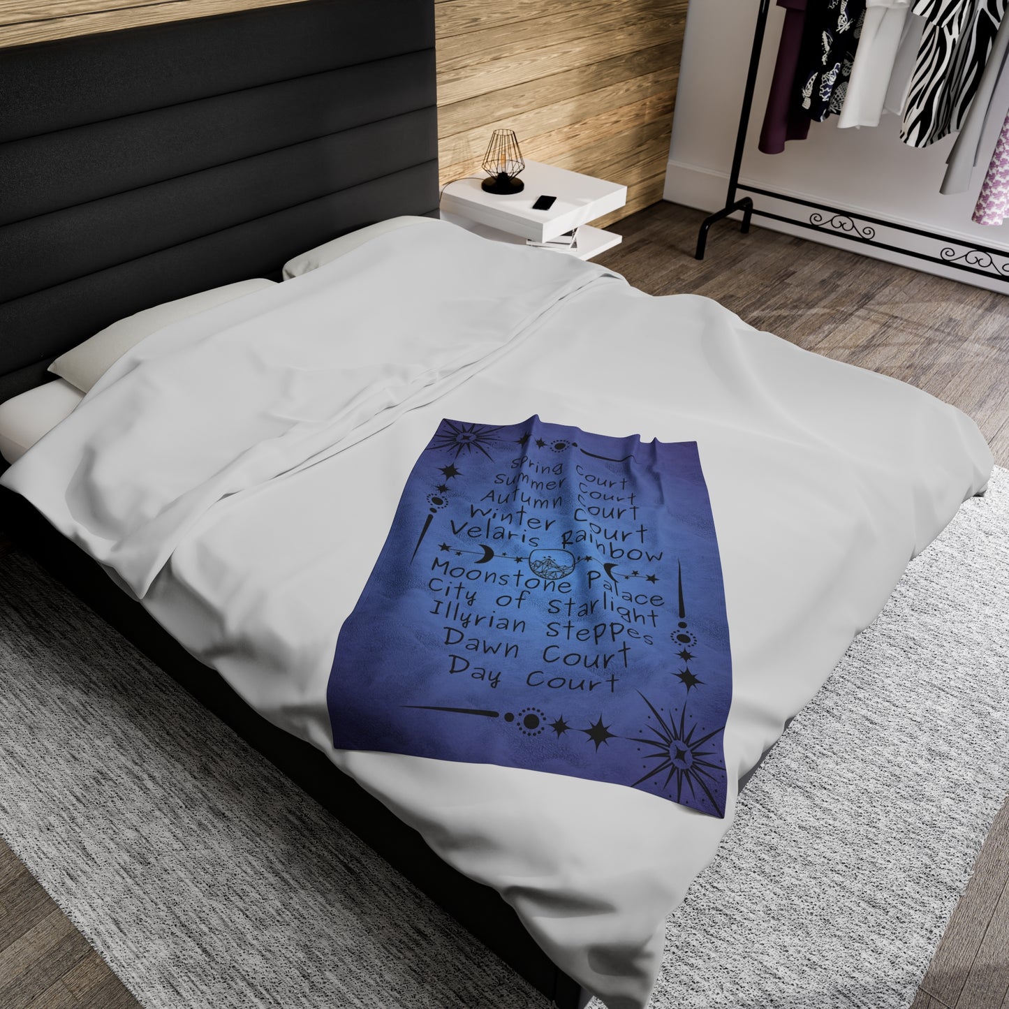 Velveteen Plush Blanket | Acotar Bat Boys Characters | Booktok Merch| Bookish Gift for Fantasy Lovers