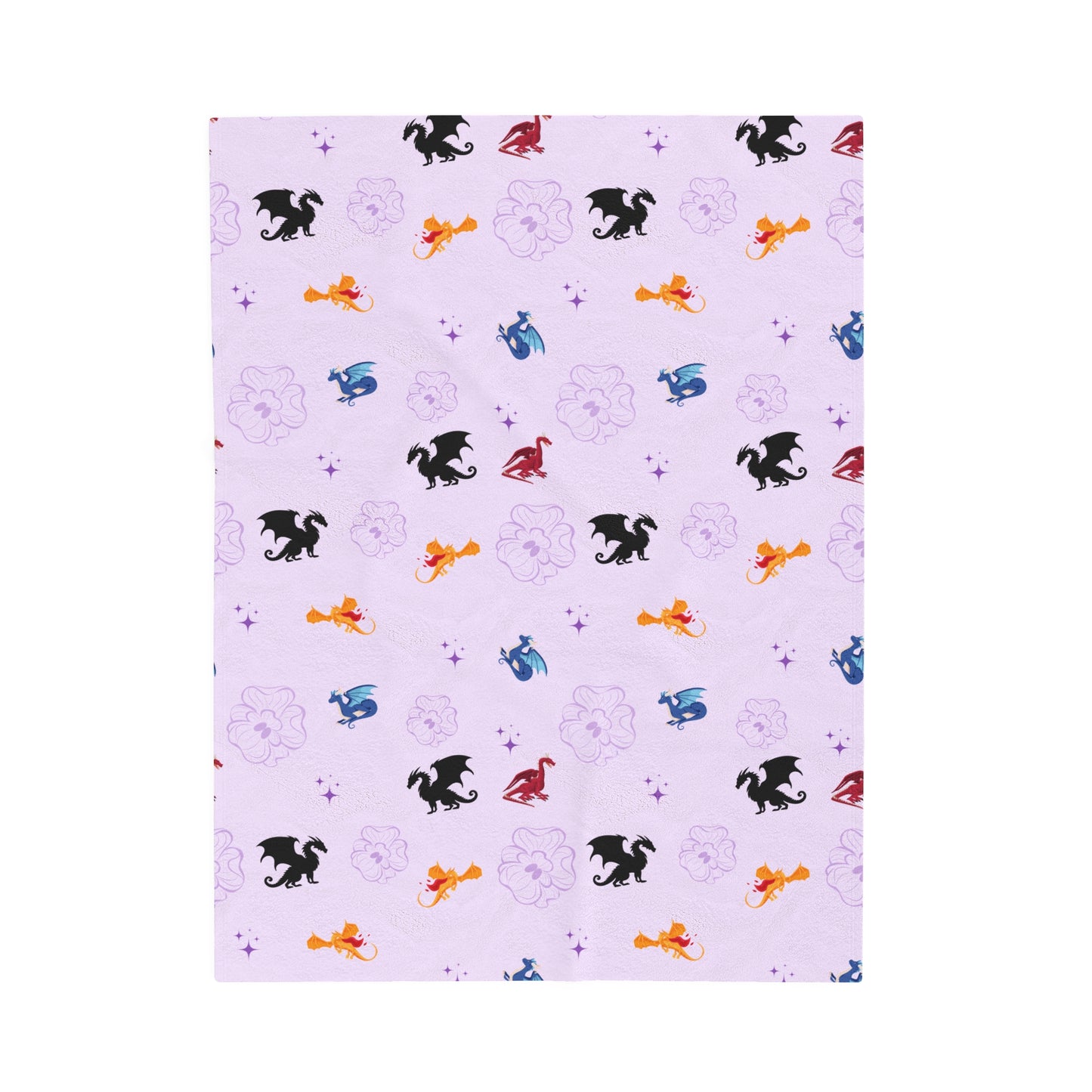 Violet Dragon Blanket Fourth Wing Gift for Her | Bookish Fleece Throw Blanket | Iron Flame Gifts | Bookstagram Merch