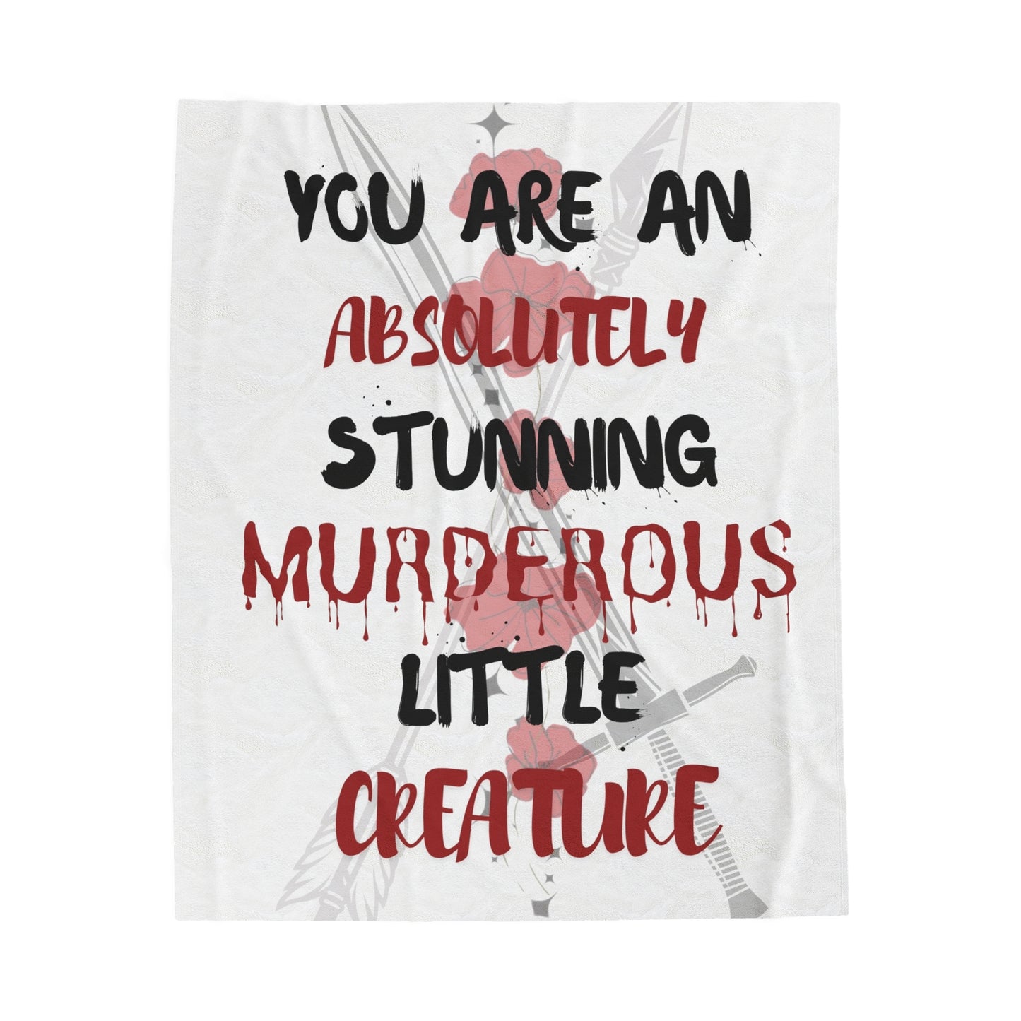 Velveteen Plush Blanket | Stunning Creature Blood and Ash | I Have Risen to Take Back What Is Mine| Bookish Gift for Fantasy Lovers