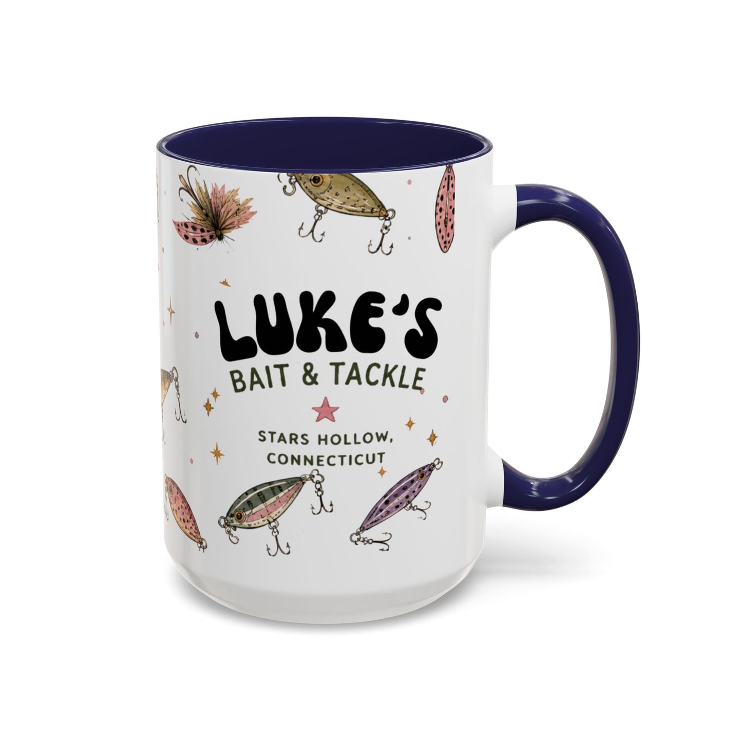 Luke’s Bait & Tackle Fishing Mug – Vintage Lure Coffee Cup (11/15oz)