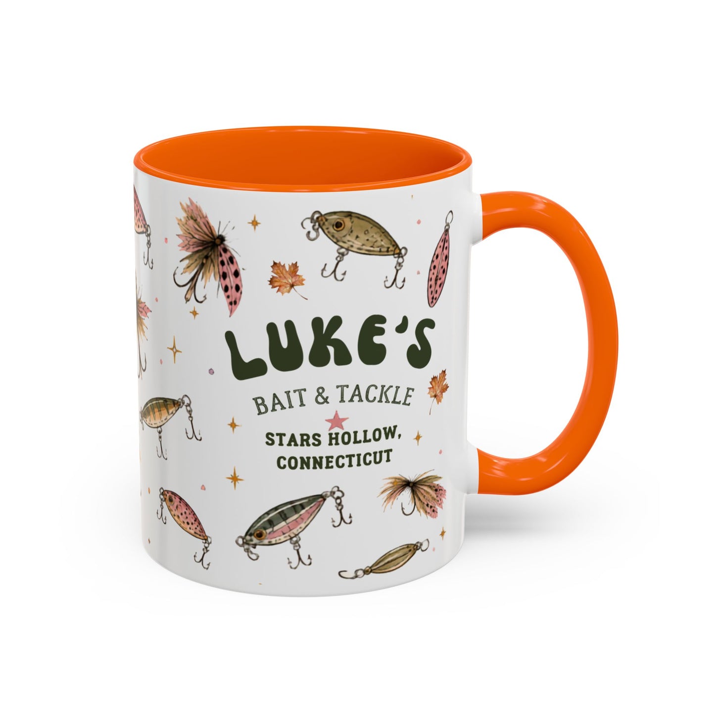 Fishing Lures Coffee Mug — "Luke’s Bait & Tackle" Accent Mug (11/15oz)