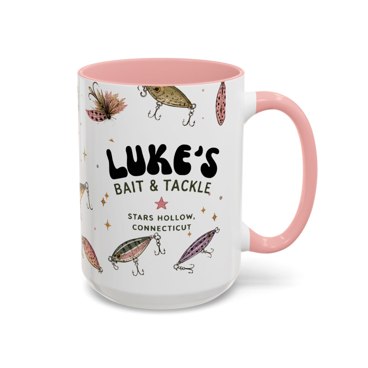 Luke’s Bait & Tackle Fishing Mug – Vintage Lure Coffee Cup (11/15oz)