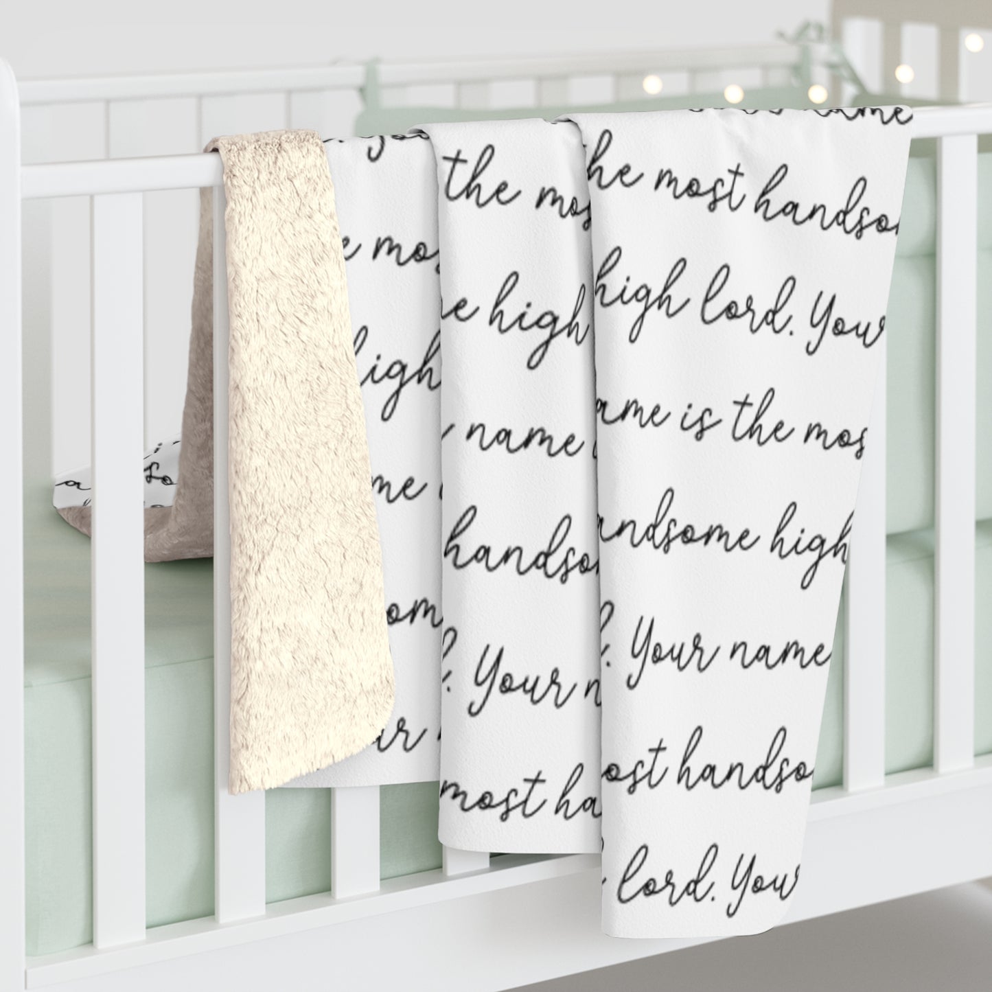 Rhysand is the Most Handsome High Lord Acotar Throw Blanket Acotar Nursery Bedding Crib Swaddle Baby Gift New Mom Reader