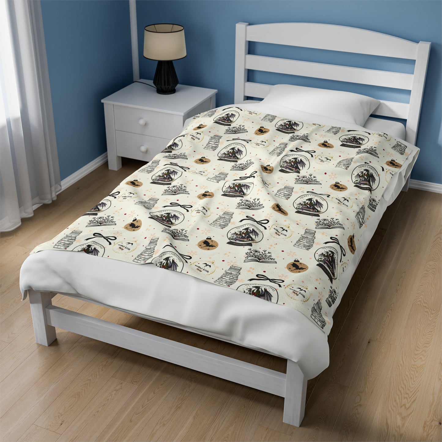 Velveteen Plush Blanket | Dragons Romantasy | Booktok Merch| Bookish Gift for Fantasy Lovers
