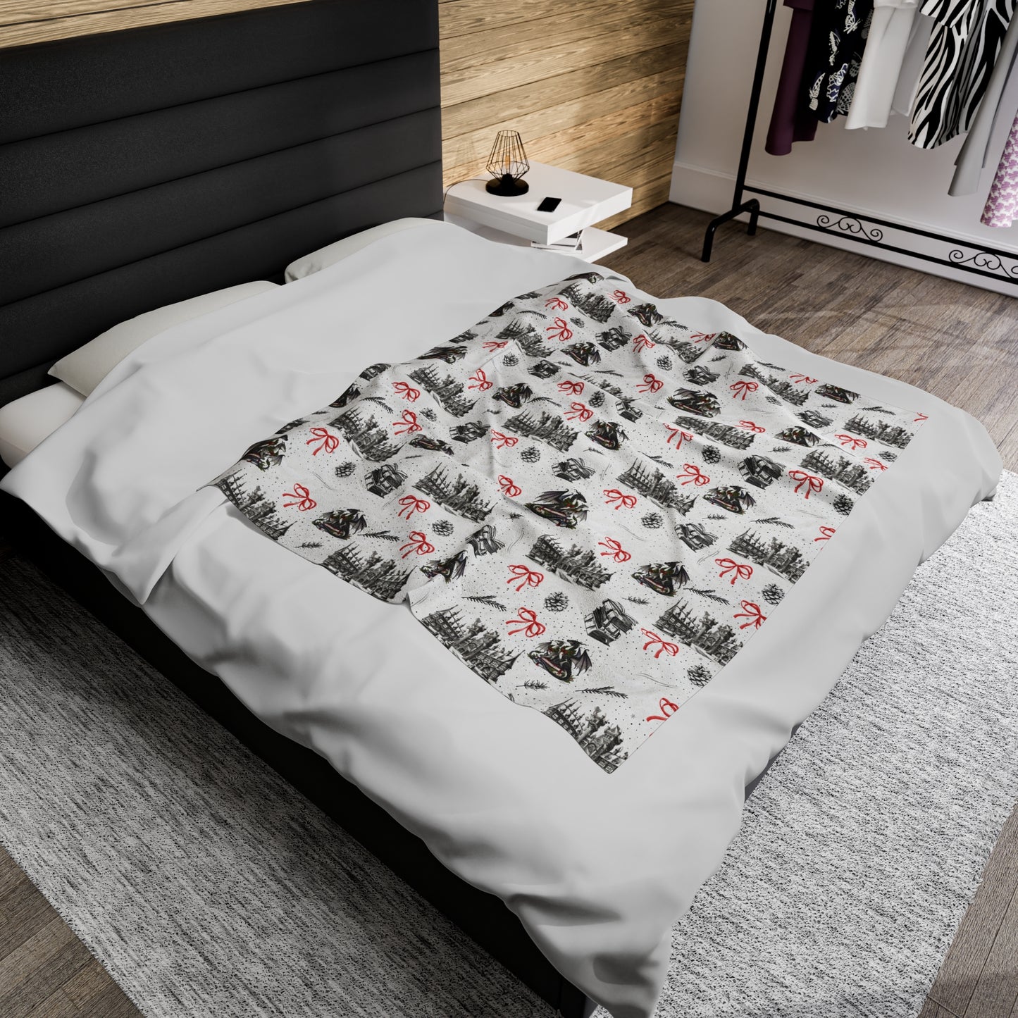 Velveteen Plush Blanket | Dragons Romantasy | Booktok Merch| Bookish Gift for Fantasy Lovers