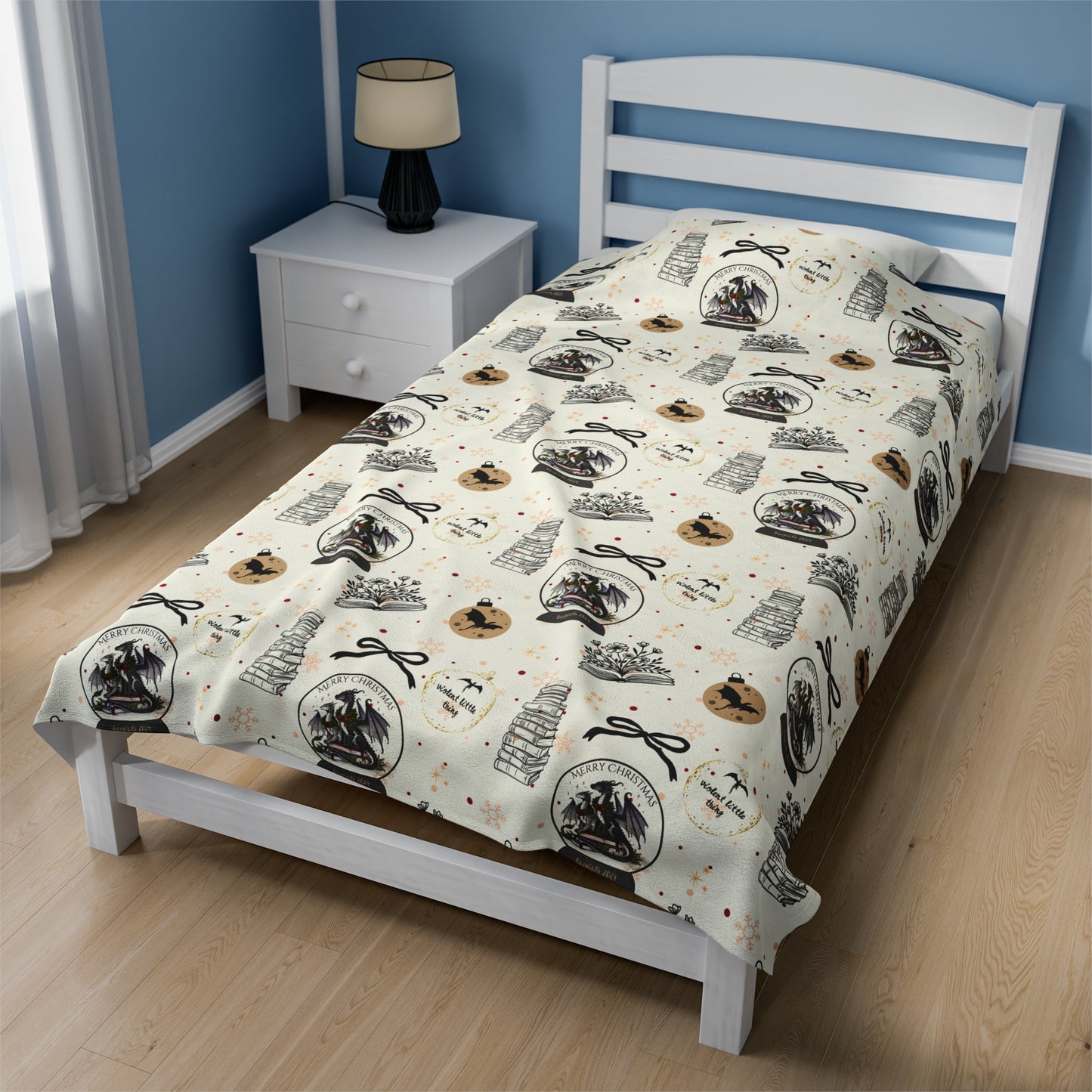 Velveteen Plush Blanket | Dragons Romantasy | Booktok Merch| Bookish Gift for Fantasy Lovers