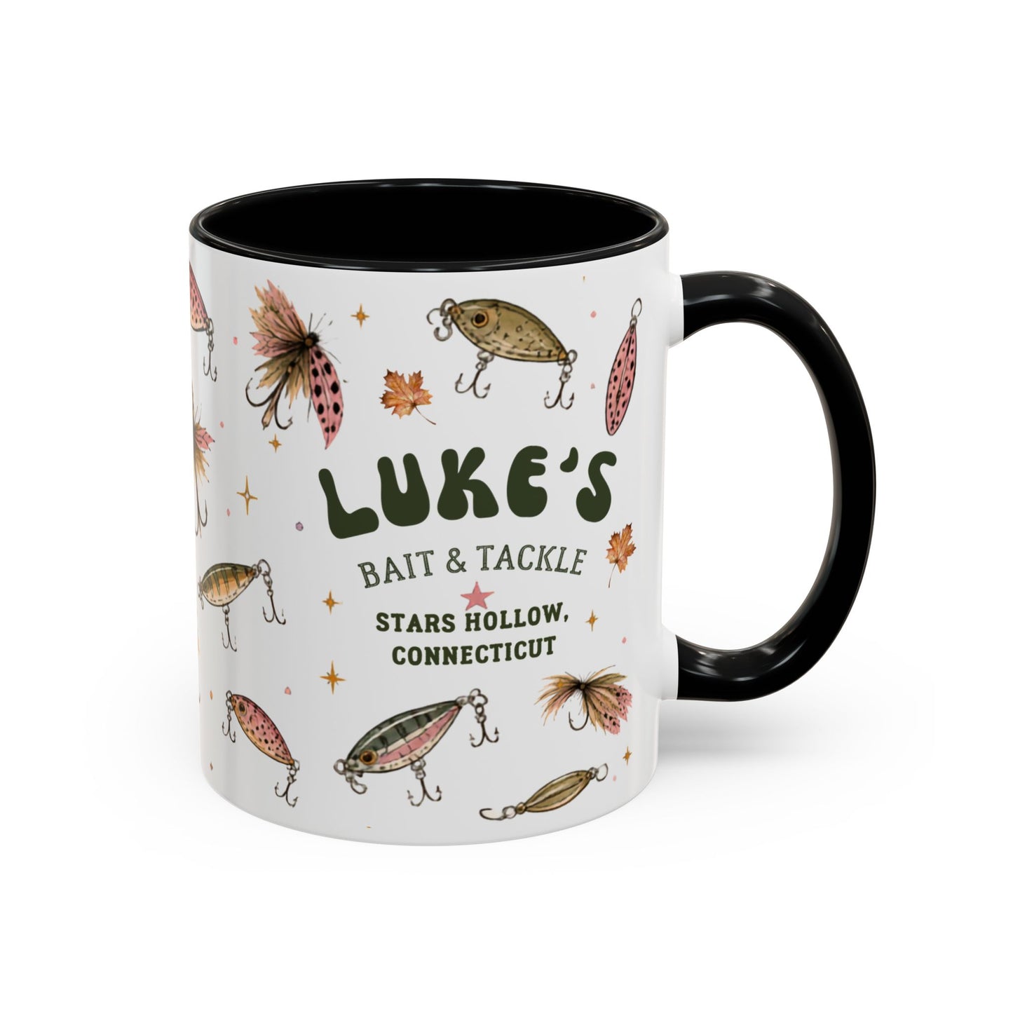 Fishing Lures Coffee Mug — "Luke’s Bait & Tackle" Accent Mug (11/15oz)
