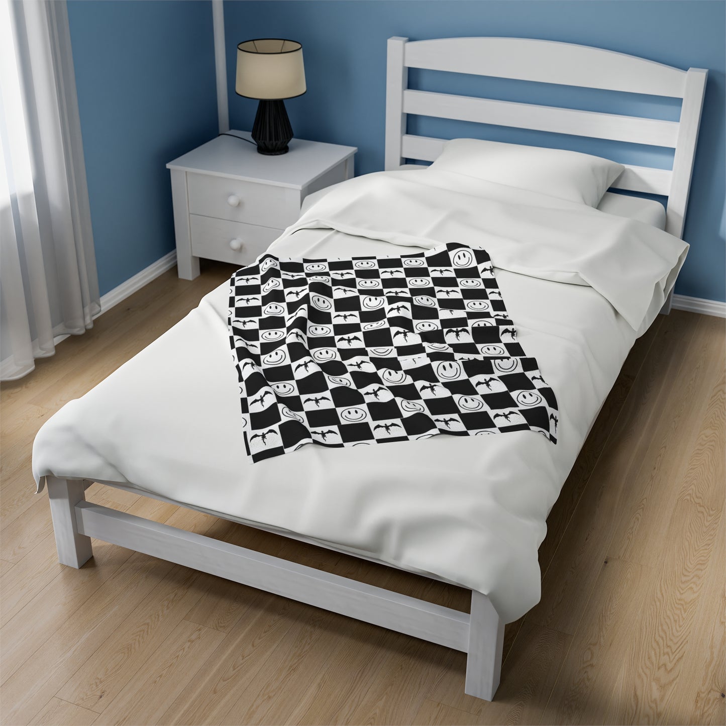 Fourth Wing Blanket Fourth Wing Gift for Her | Checkerboard Bookish Fleece Throw Blanket | Iron Flame Gifts | Bookstagram Merch