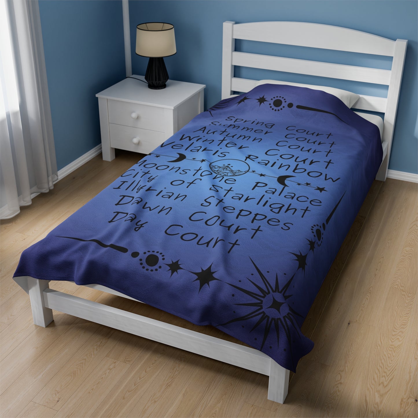 Velveteen Plush Blanket | Acotar Bat Boys Characters | Booktok Merch| Bookish Gift for Fantasy Lovers