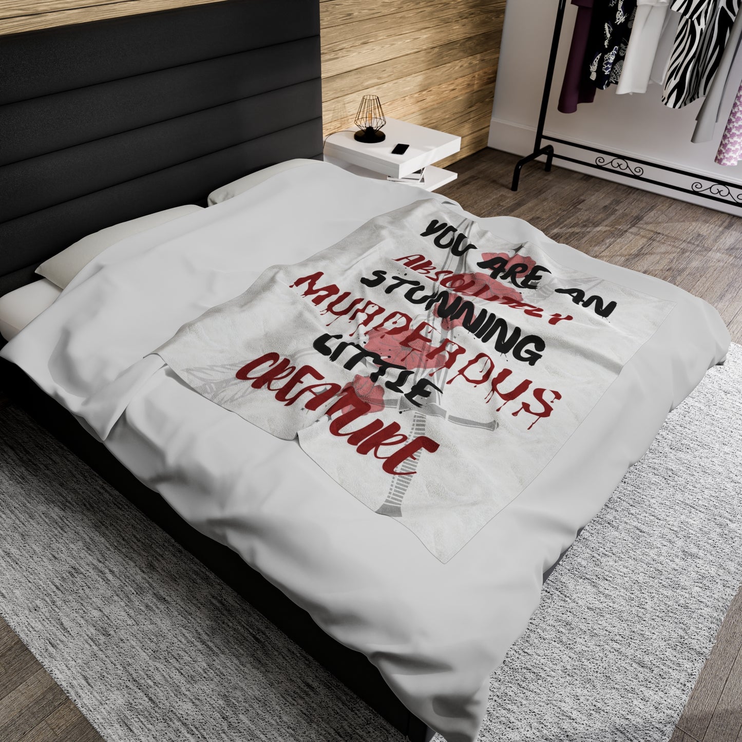 Velveteen Plush Blanket | Stunning Creature Blood and Ash | I Have Risen to Take Back What Is Mine| Bookish Gift for Fantasy Lovers