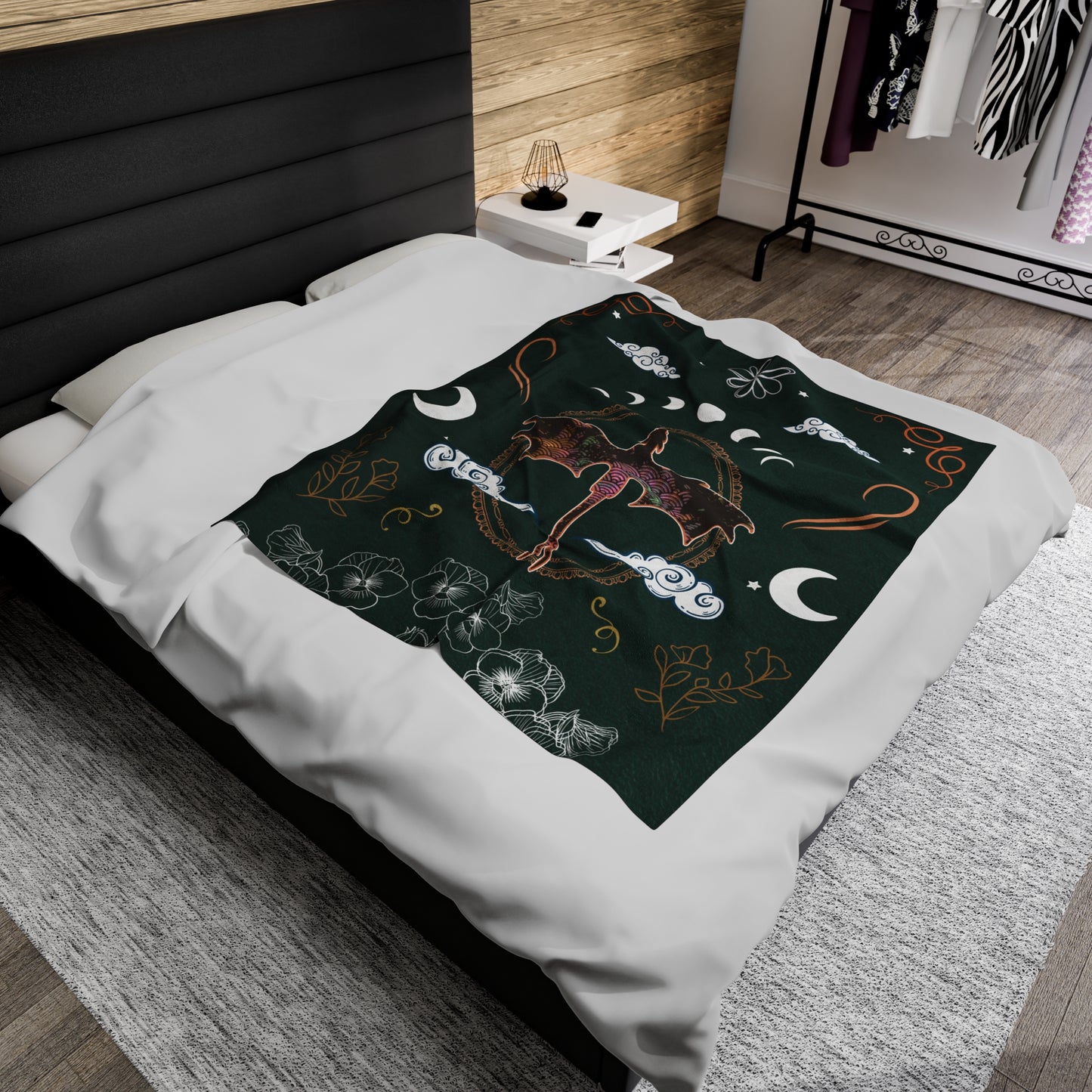 Fourth Wing inspired Blanket Bookish Gift for Her | Andarna Bookish Fleece Throw Blanket | Onyx Storm Inspired | Bookstagram Merch