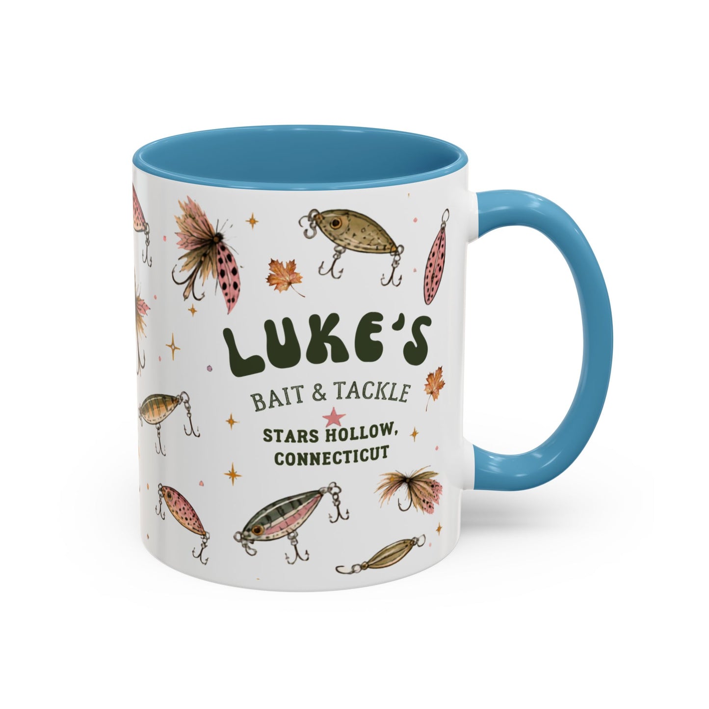 Fishing Lures Coffee Mug — "Luke’s Bait & Tackle" Accent Mug (11/15oz)