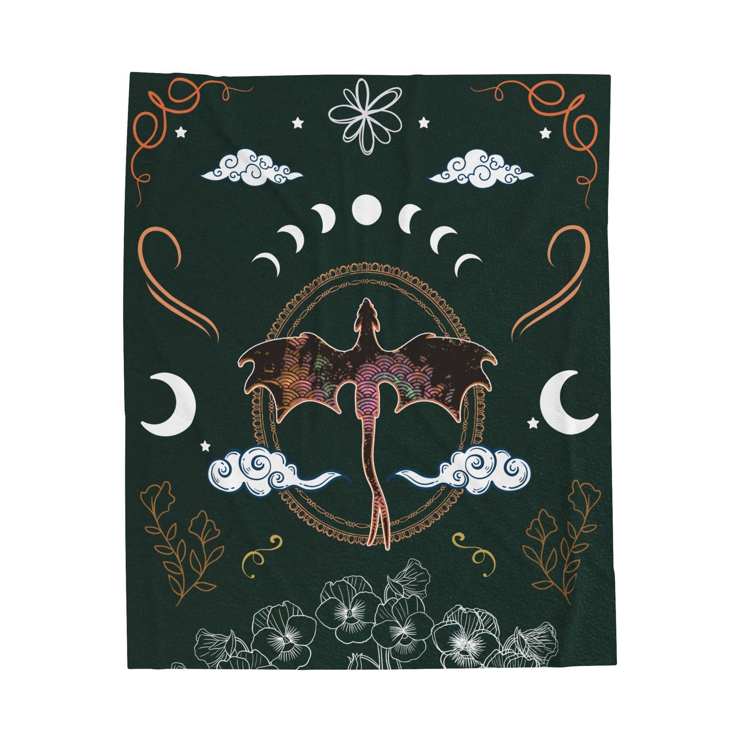 Fourth Wing inspired Blanket Bookish Gift for Her | Andarna Bookish Fleece Throw Blanket | Onyx Storm Inspired | Bookstagram Merch