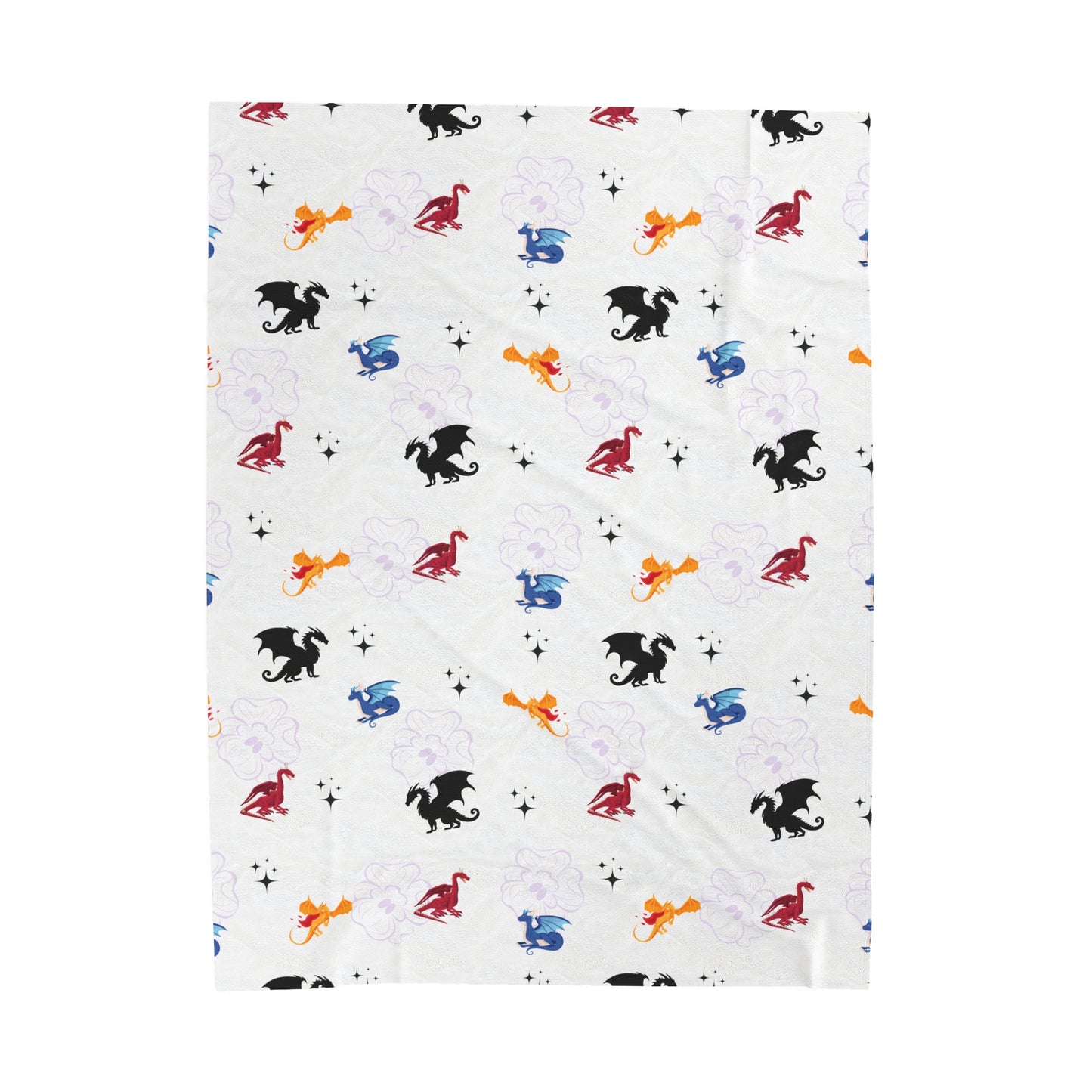 Violet Dragon Blanket Fourth Wing Gift for Her | Bookish Fleece Throw Blanket | Iron Flame Gifts | Bookstagram Merch