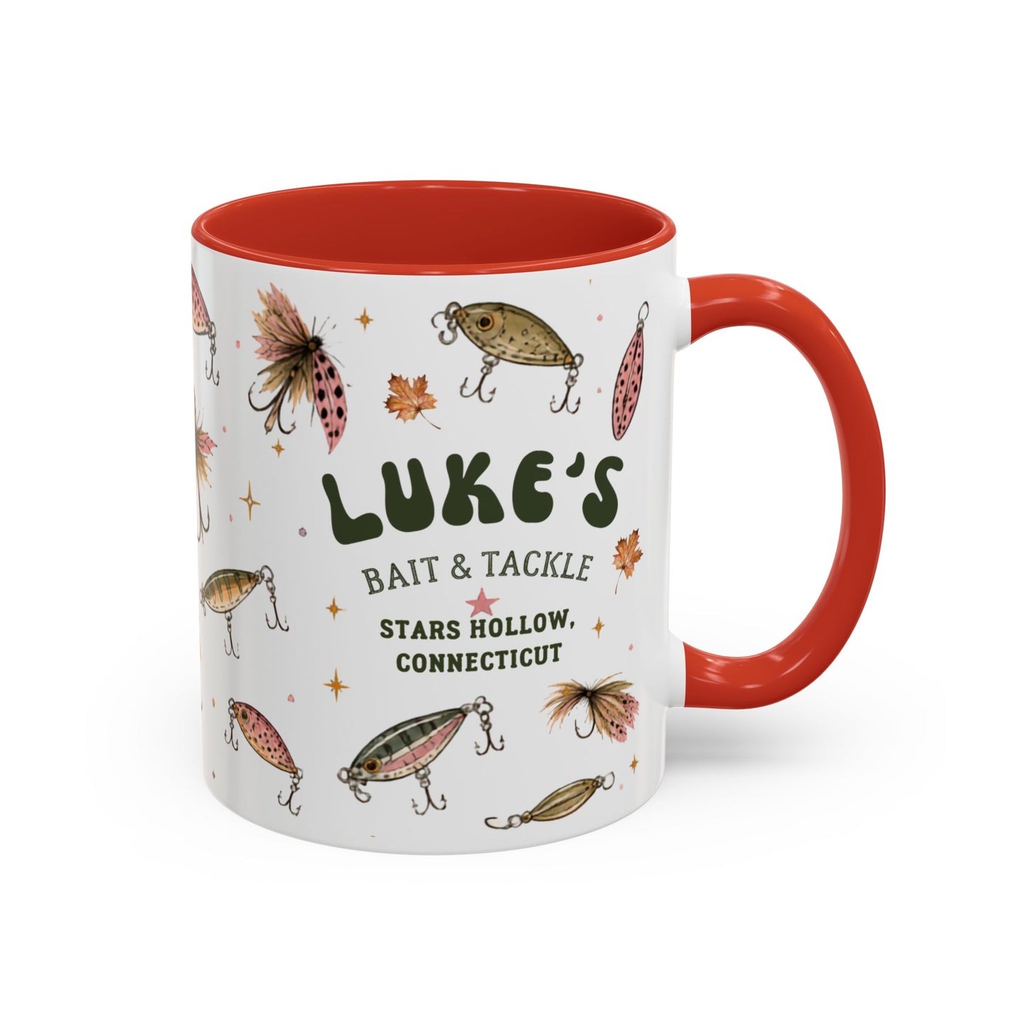 Fishing Lures Coffee Mug — "Luke’s Bait & Tackle" Accent Mug (11/15oz)