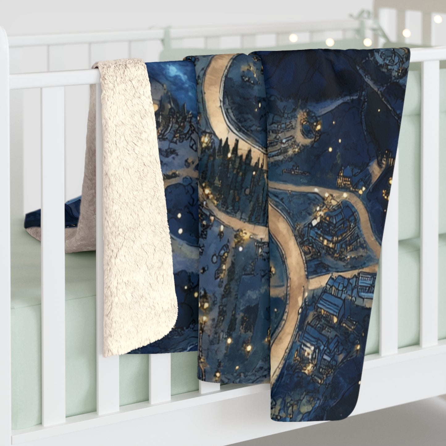 Sherpa Fleece Blanket, Cute Acotar Baby Blanket, Kids Halloween Blanket, Outdoorsy Mountain Bats, Celestial Moons, Boys Blue Fleece, Hygge