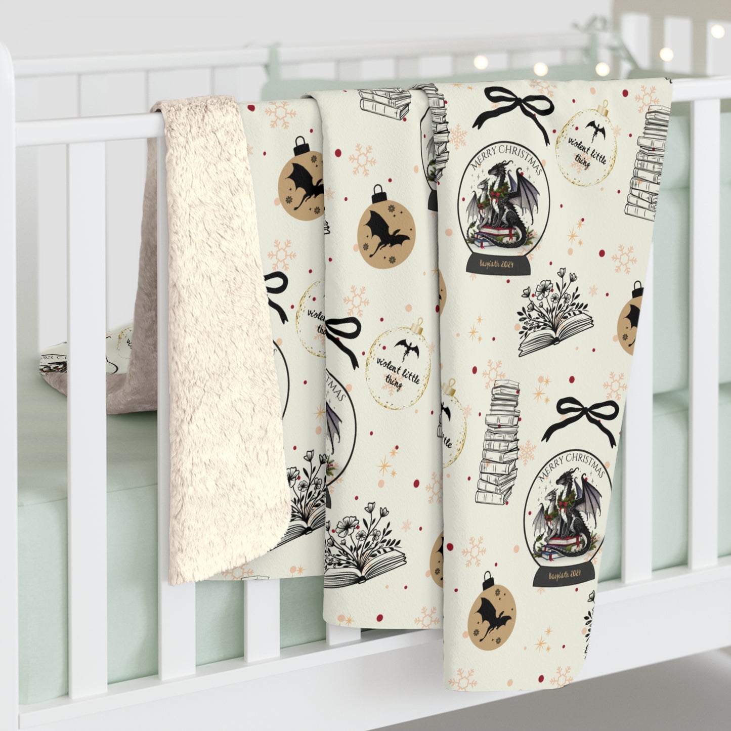 Fourth Wing Blanket, Sherpa Fleece Blanket, Fourth Wing Gift for her, Daughter who Reads, Wife who Reads Romantasy